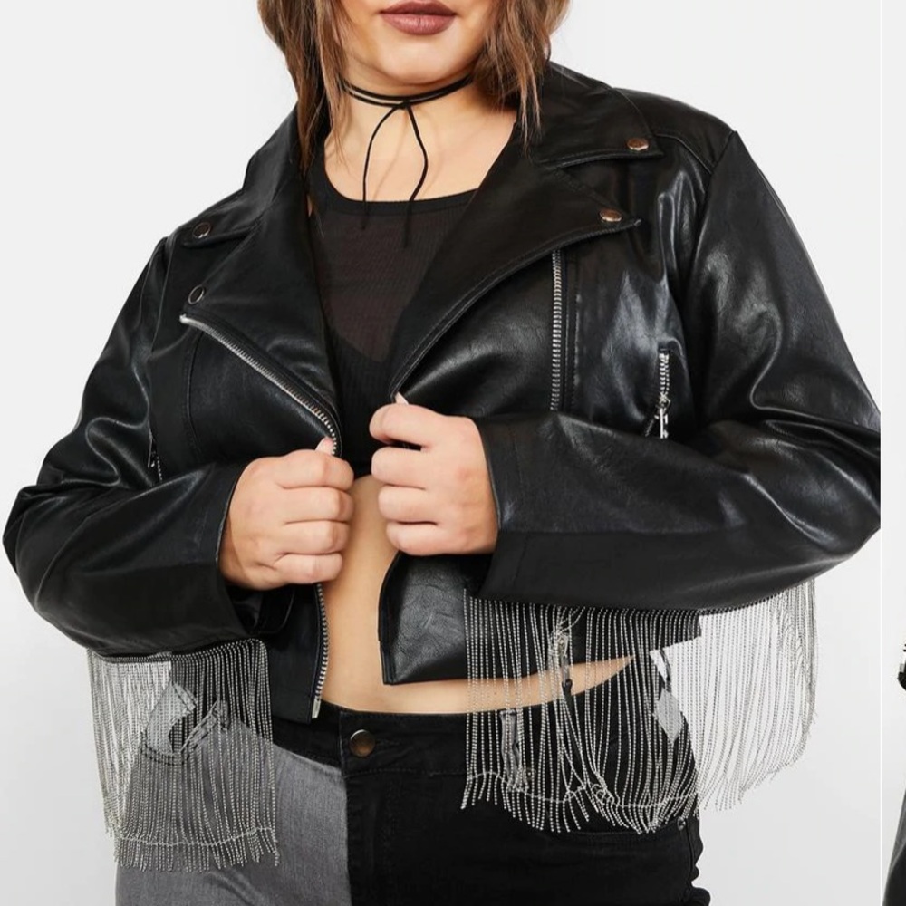 BNWT “Open Road Fringe Moto Jacket”